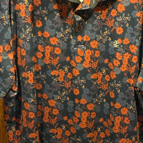 IZOD Men's Blue Floral Shirt XXL - Picture 3 of 6